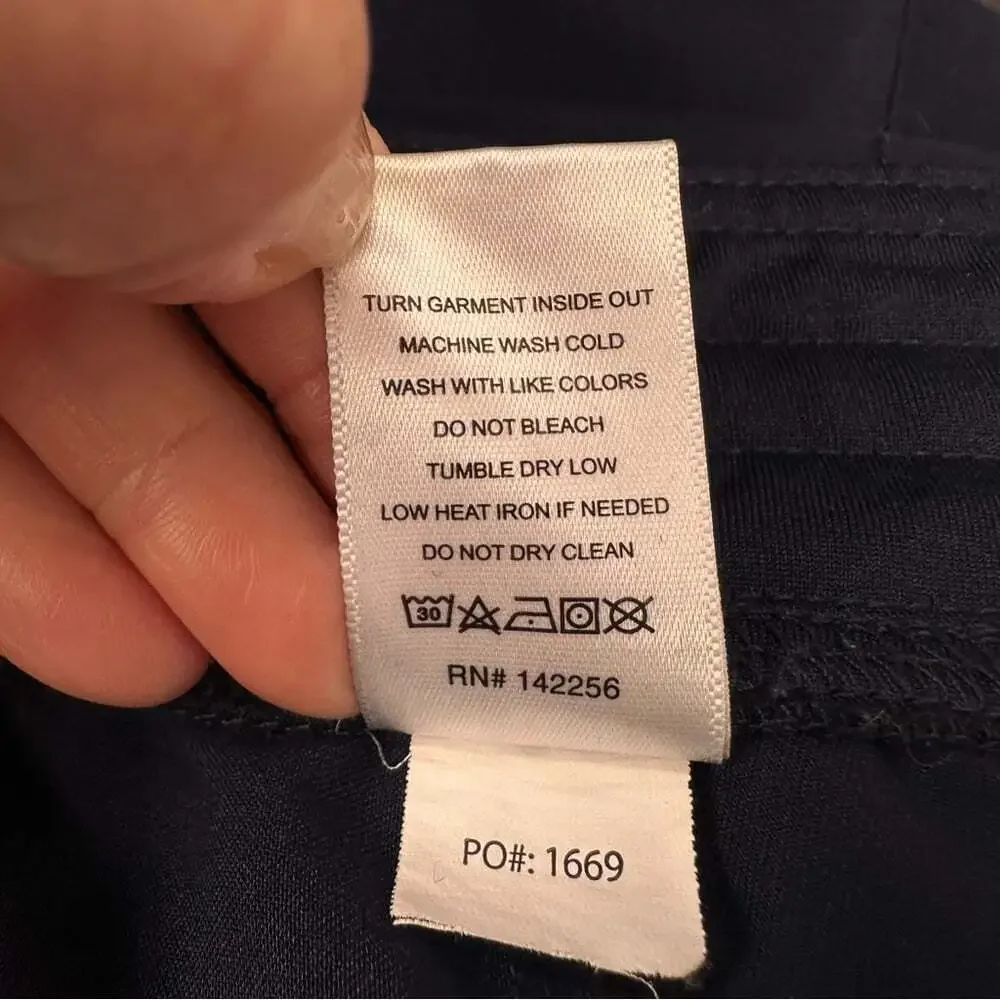 Workcore FIGS Technical Collection Scrub Pants Blue Tie Waist Plus Size XXL Tall